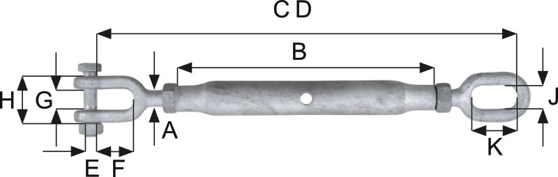 turnbuckles rigging screws eye jaw