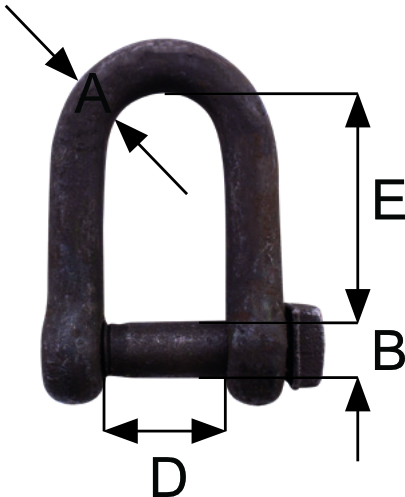 Blocks & Rigging - Shackles - Bow with safety bolt blocks and rigging shackles fishing