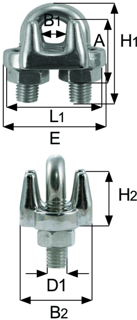 blocks and rigging stainless fittings wire rope grip