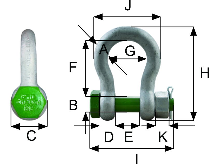 Blocks & Rigging - Shackles - Bow with safety bolt Blocks & Rigging - Shackles - Bow with safety bolt