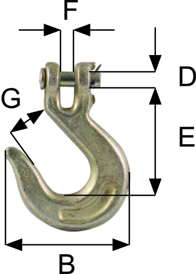 clevis slip hooks