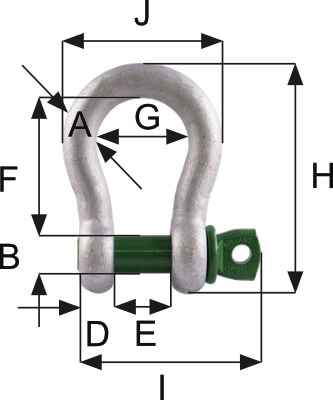 Shackle Bow with Screw Pin